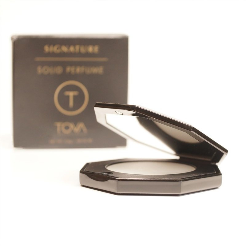 Tova Signature Solid Perfume Compact – Fresh Floral Pocket Perfume Dab-On for Women – Bergamot Jasmine Musk – USA-Made & Cruelty-Free – 2.4 g
