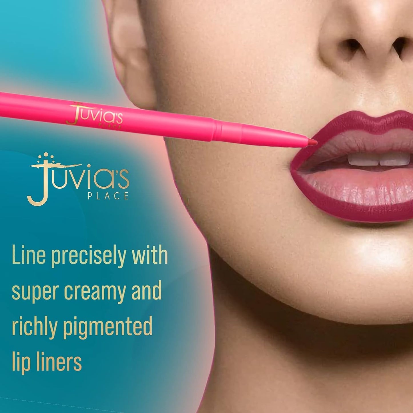 Juvia's Place Luxe Lip Liner - Wine | Long-Lasting Matte Finish Lip Pencil for Natural Beauty