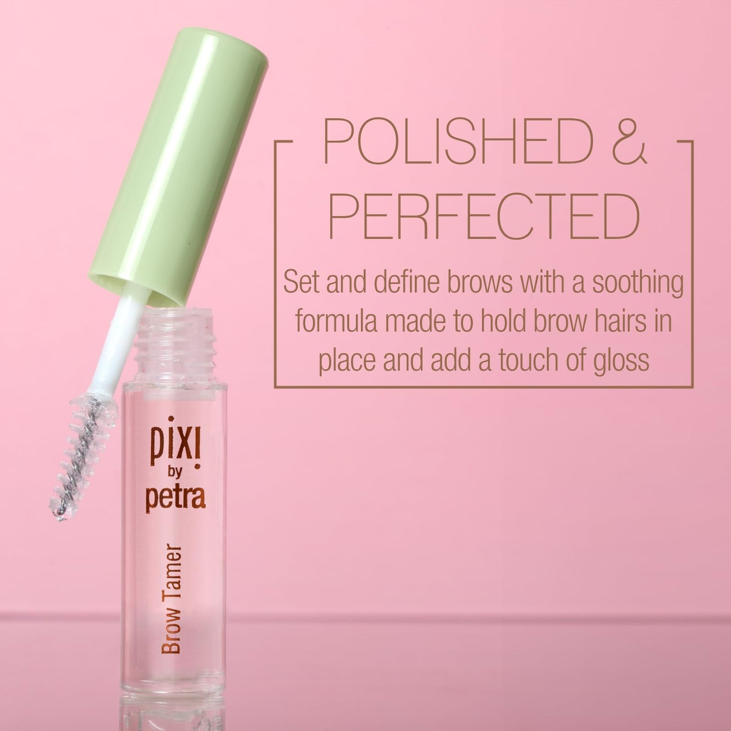 Pixi Beauty Brow Tamer Clear Eyebrow Gel, Long-Wearing Translucent Brow Setting Gel with Aloe Vera and Panthenol, Shapes Defines and Holds Brows, Non-Crunchy Flexible Hold, 4.5 ml / 0.15 fl oz