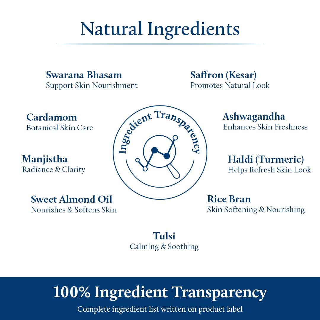 Blue Nectar Body Oil with Swaran Bhasam for Glowing Skin | Ayurvedic Body Oil for Dry Skin | Nourishing Oil with Gold & Shimmer (16 Herbs, 3.38 Fl Oz)