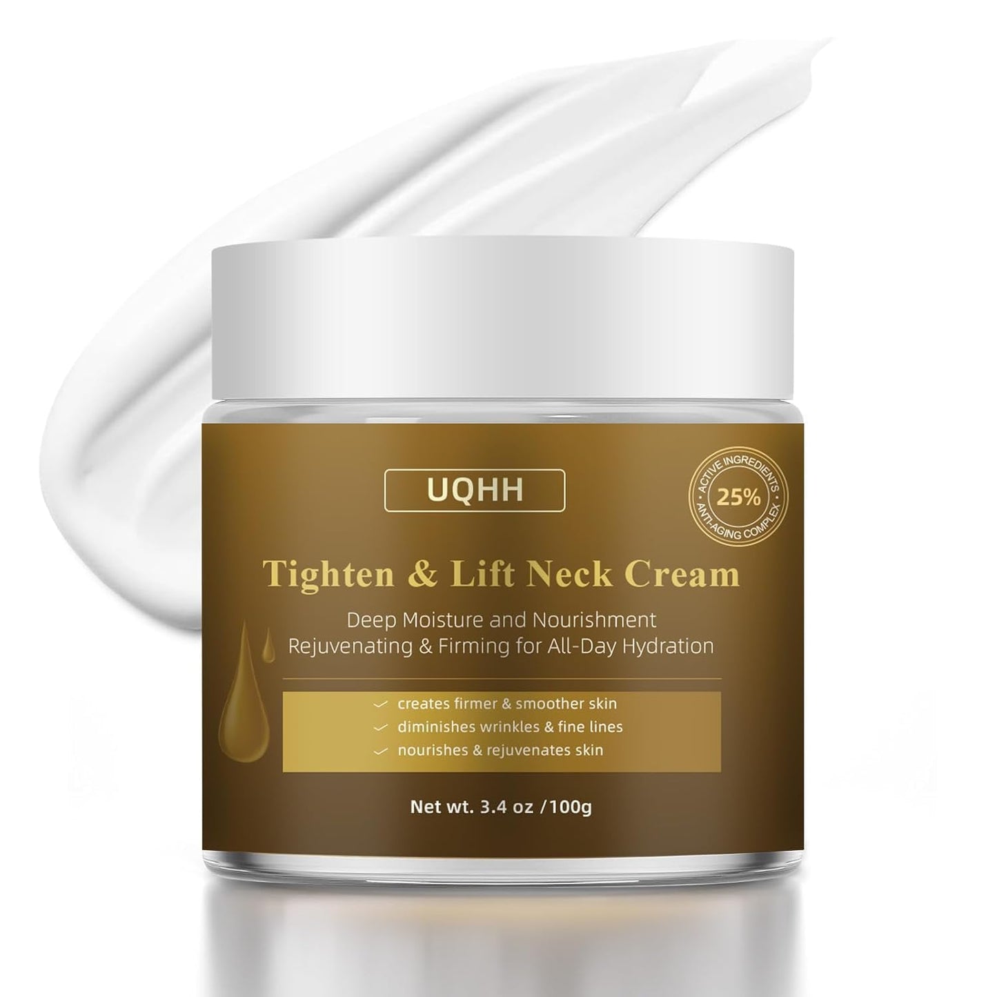 Neck Firming Cream - Moisturizing Tightening & Lifting Formula | 3.4oz for Fine Lines & Sagging Skin