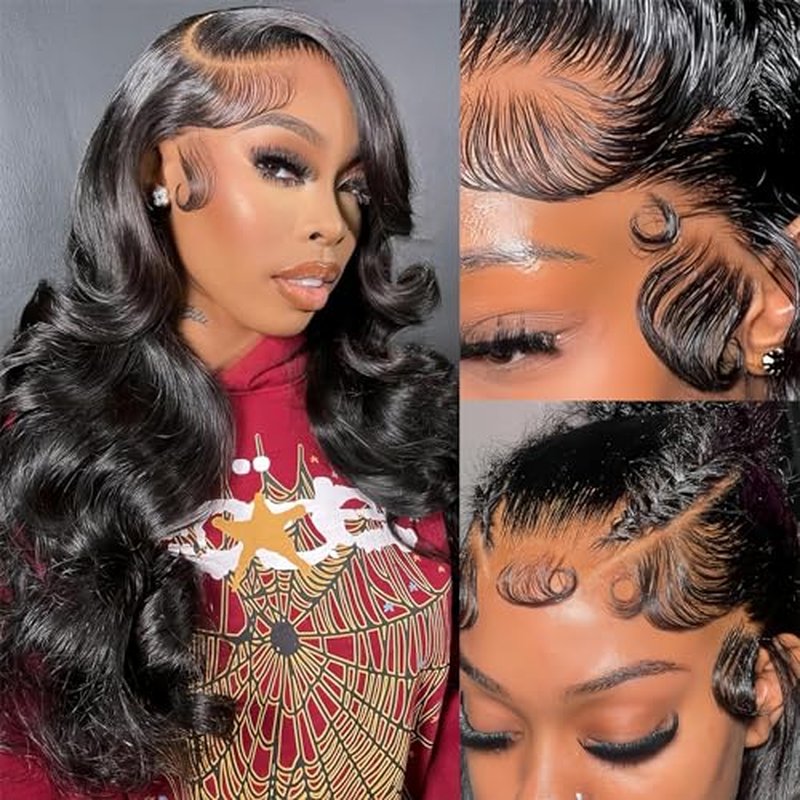 24 Inch 13x4 Lace Front Wigs Human Hair Body Wave Lace Front Wigs Human Hair Pre Plucked 13x4 Hd Lace Frontal Wigs Hd Lace Front Wigs for Black Women 180% Density