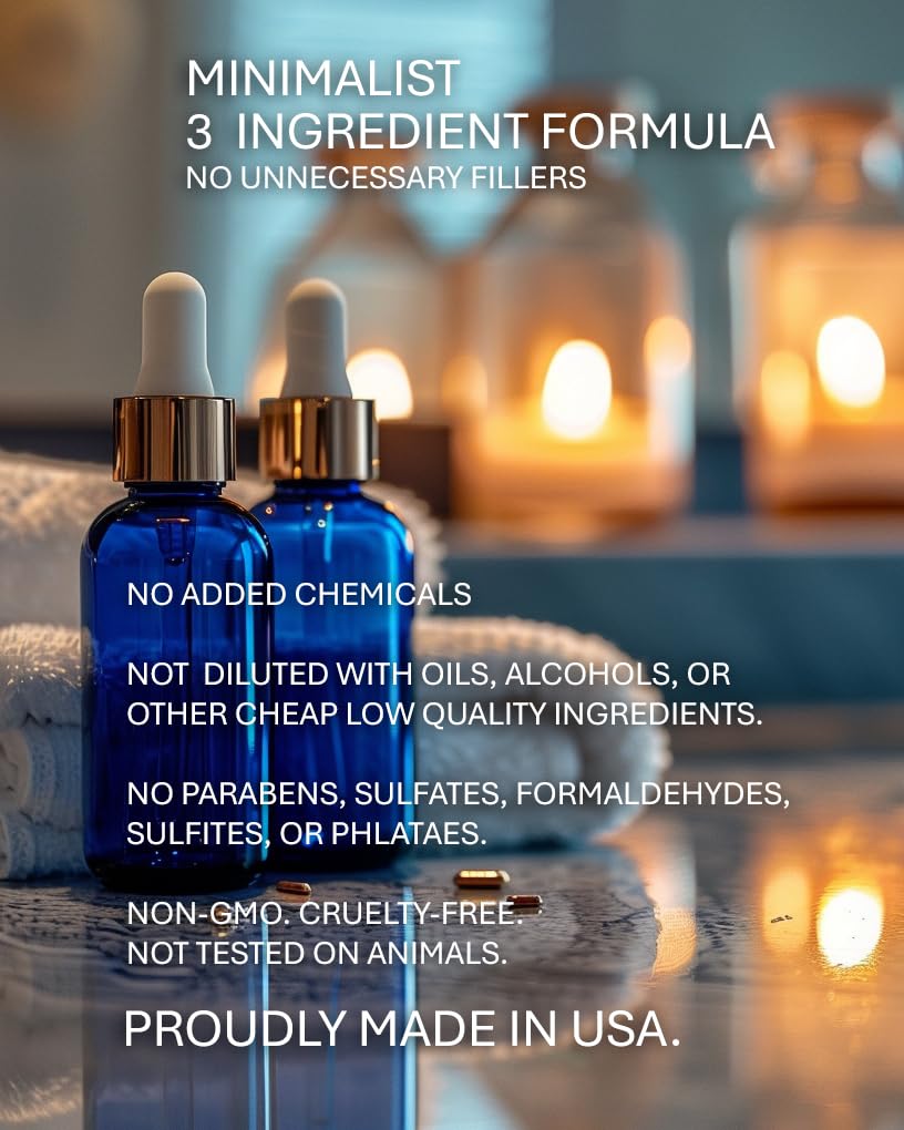 Copper Peptides for Hair Growth - Ultrastrong 10% Copper Peptide Serum for Hair Liposomal 7x Absorption - MADE IN USA