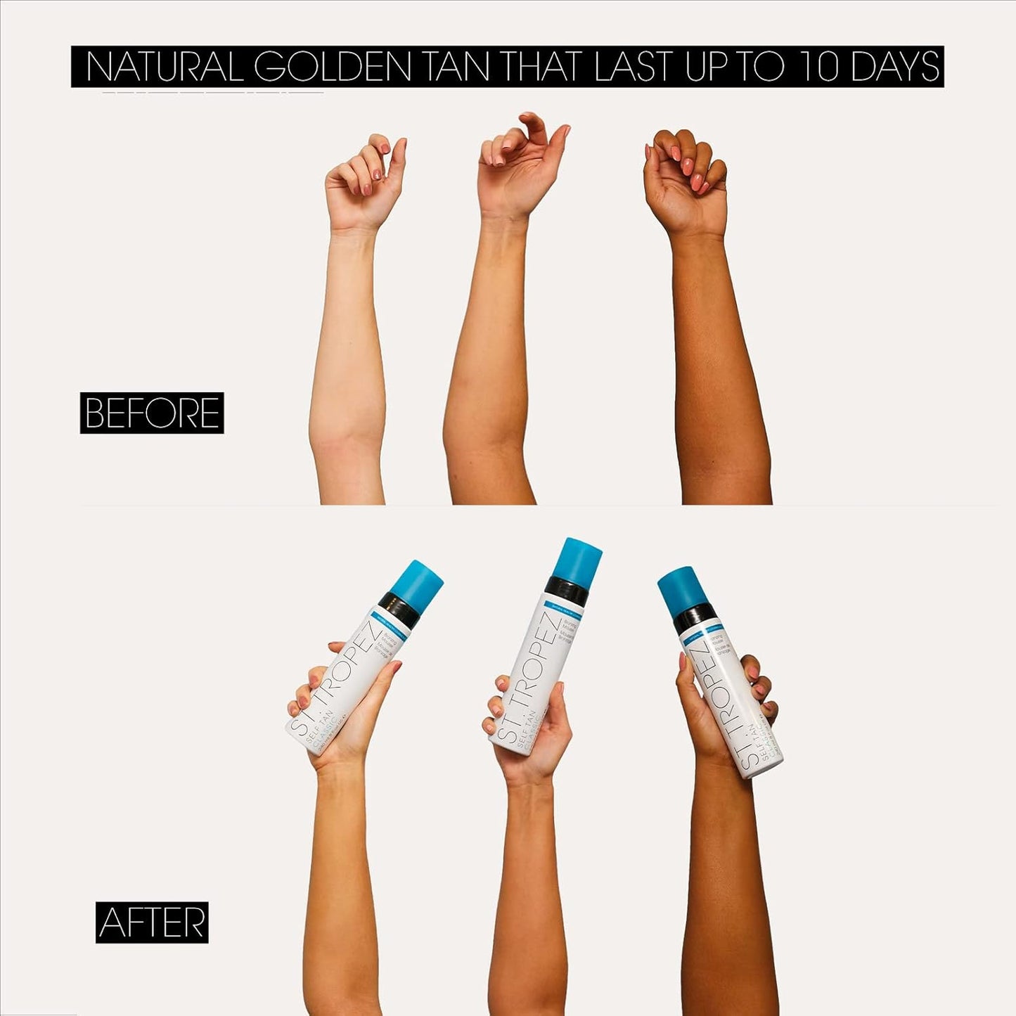 St. Tropez Face & Body Bundle - Classic Mousse & Purity Face Mist | Streak-Free, Vegan Formula
