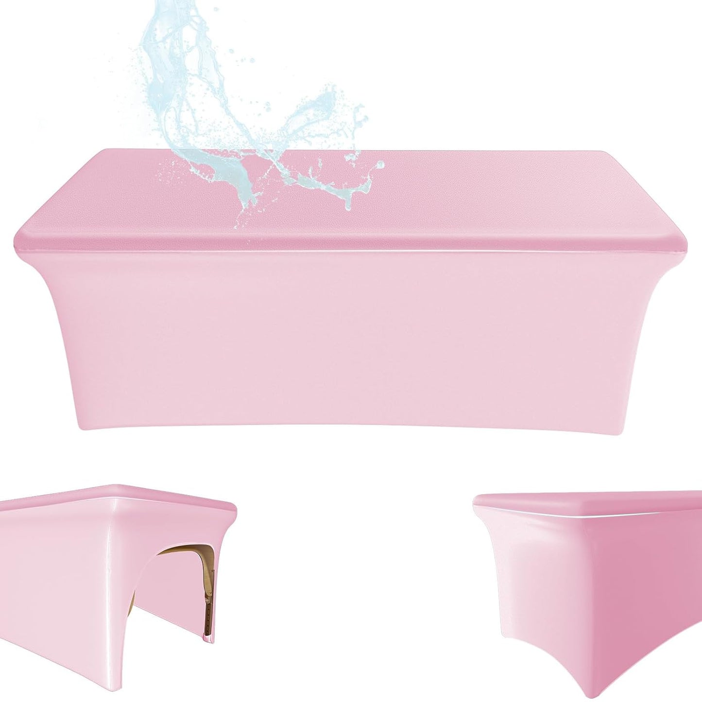 Pink Lash Bed Cover - 6FT Vinyl Massage Table Protector | Silky, Waterproof & Durable Spa Bed Cover for Estheticians