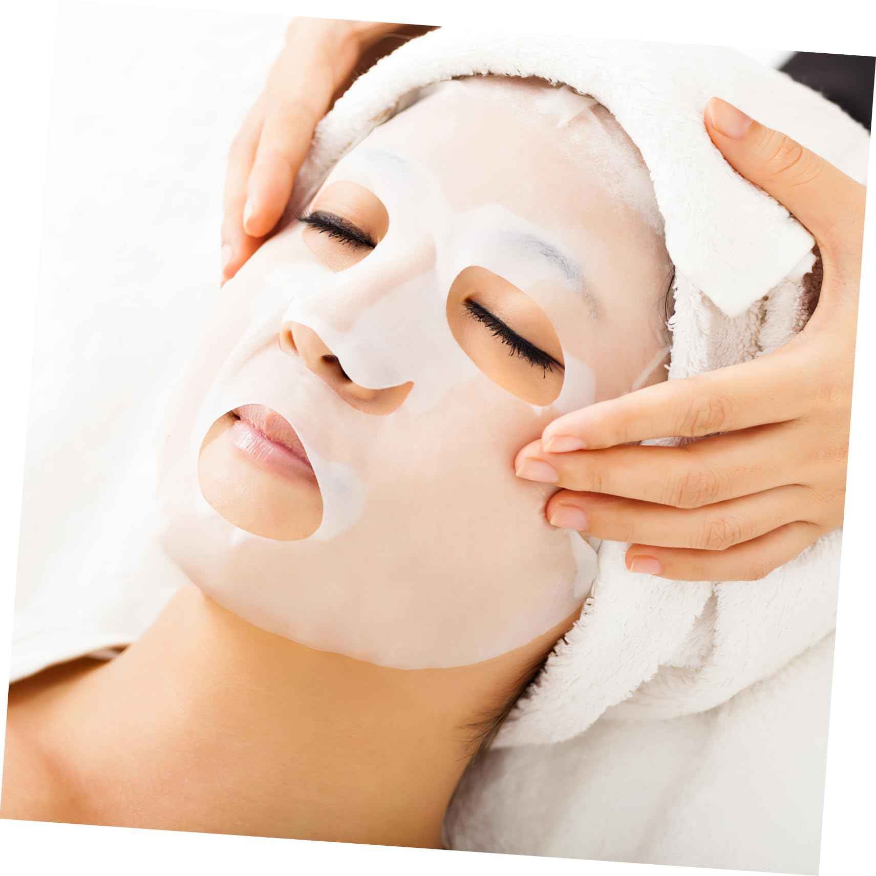 FRCOLOR 100 Pcs Enlarged Cotton Facial Mask Sheets DIY Cosmetic Face Skin Care Mask