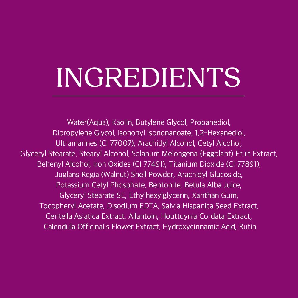 Papa Recipe Eggplant Clearing Mud Cream Mask – Bentonite & Kaolin Clay Face Mask, Deep Pore Purifying, Balancing & Hydrating Skin, Gentle Exfoliating Korean Mud Mask for Sensitive & Acne-Prone Skin