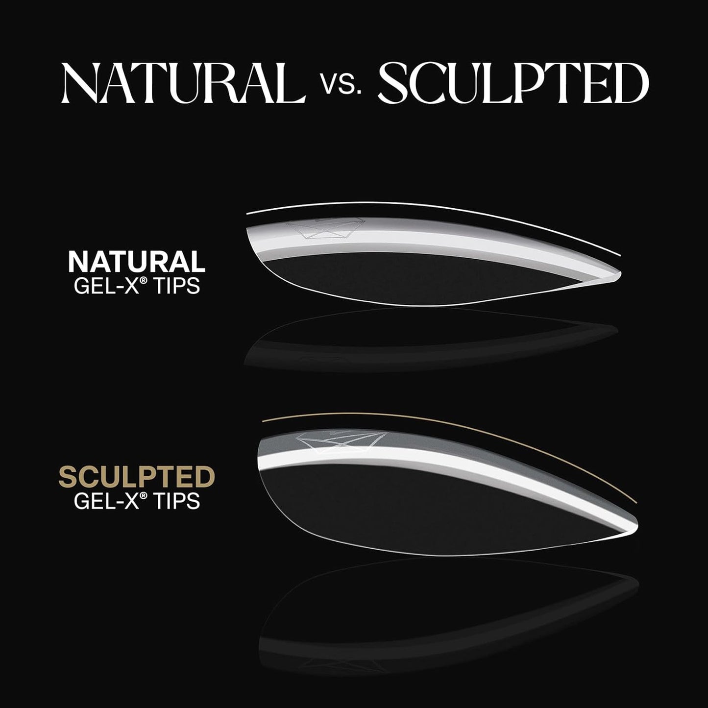 Gel-X® Natural Coffin Short Tips - 500pc Premium Gel Nail Tips | 11 Sizes 00-9
