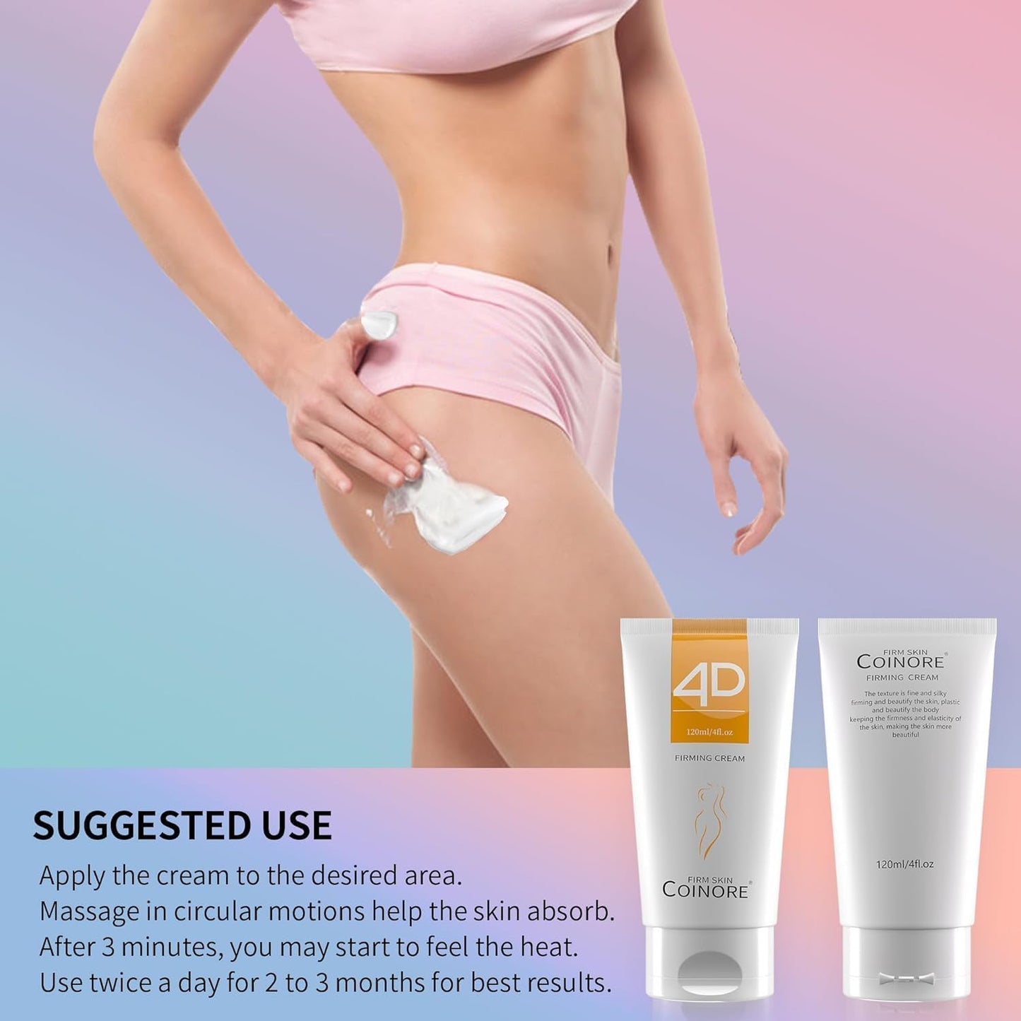 B Flat Belly Firming Cream - Fast Absorbing Moisturizer Firming, 4.8 Fl Oz