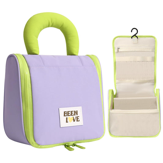 Carttiya Makeup Bag, Big Coloueful Make Up Bag for Women Girls Cosmetic Bag (Pastel Purple)