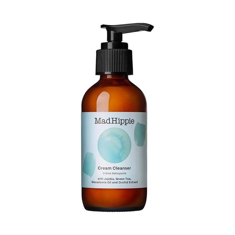 Mad Hippie Cream Cleanser – Gentle Formula with Hyaluronic Acid, Jojoba Oil & Green Tea, Skin Barrier Protection, 4 Oz Ea