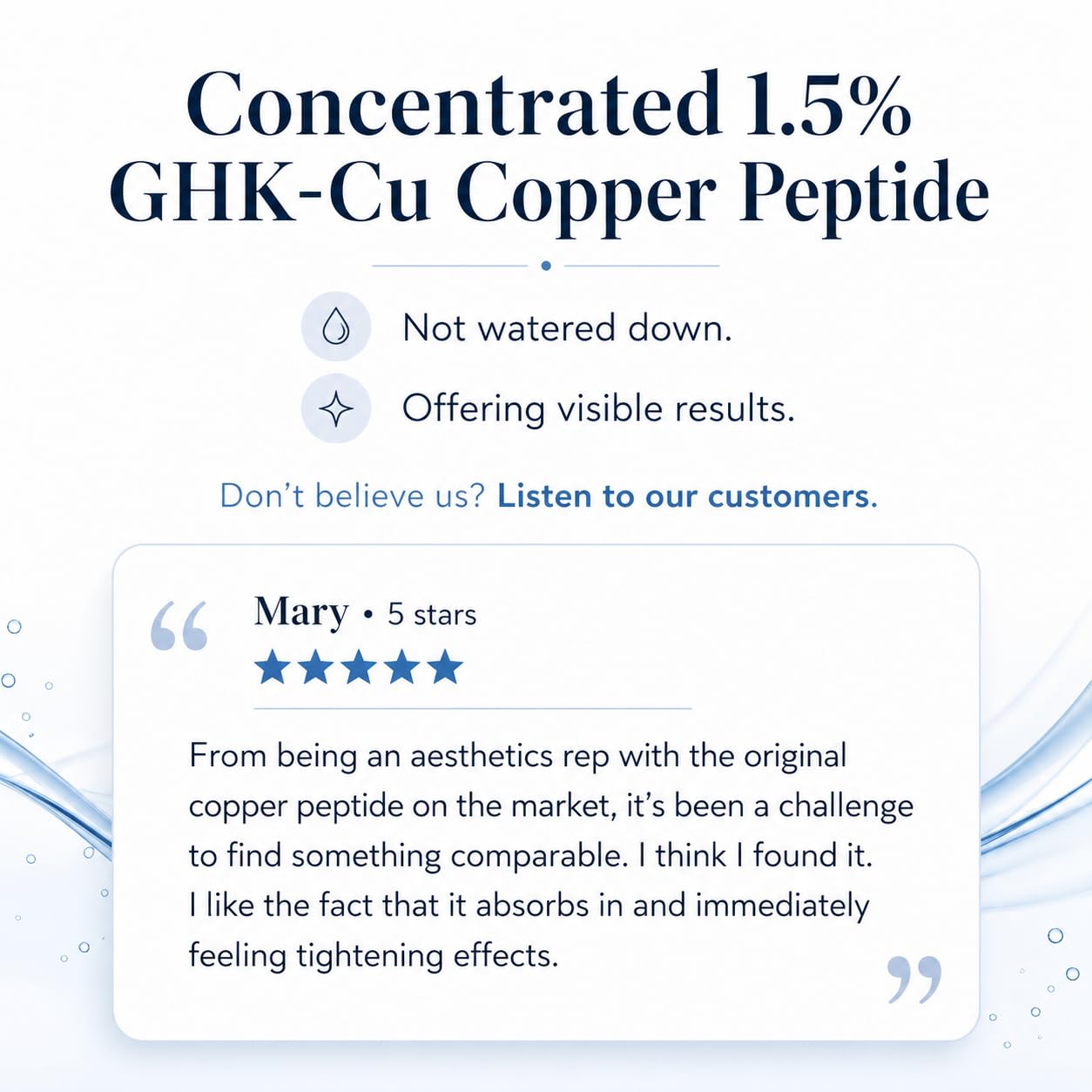 Lovely Southern 1.5% Copper Peptides GHK-Cu Anti-Aging Facial Serum for Fine Lines, Skin Elasticity, Made in USA, 1 Fl Oz