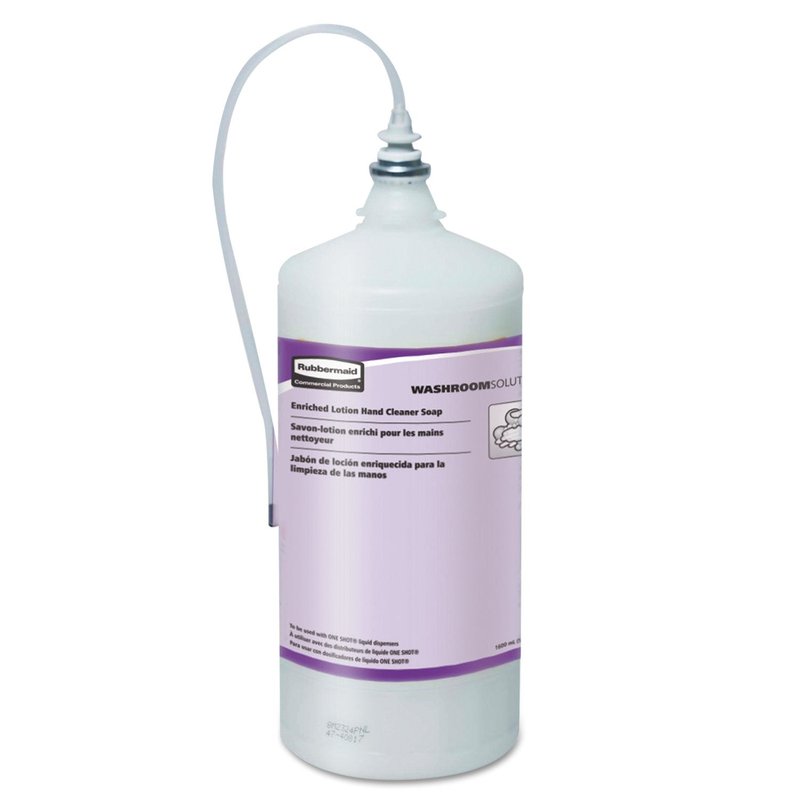 Rubbermaid Commercial Products OneShot Green Seal Certified Lotion Hand Soap Refill 1600mL Compatible with RCP's Touchless OneShot Lotion Dispensers for Restrooms in Offices/Hotels