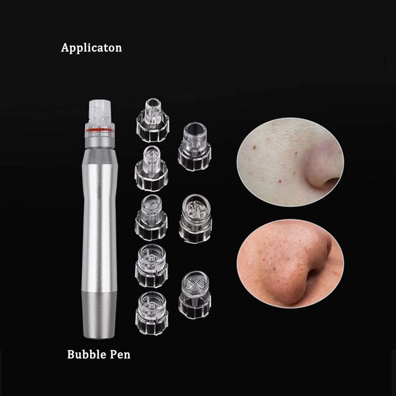 Microdermabrasion Aqua Peel Tips - 8 Transparent Plastic Replacement Heads for Facial Care