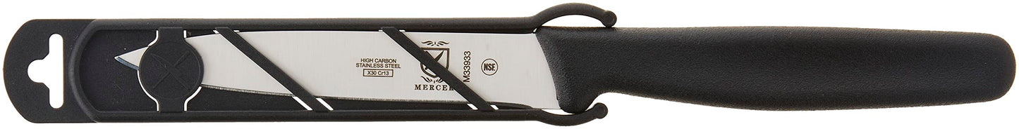 Mercer Culinary Bar Knife,Black, 4” Plain Edge, Pointed Tip