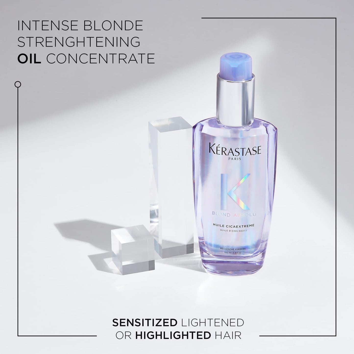 Kerastase Blond Absolu Cicaextreme Strengthening Hair Oil | For Damaged, Bleached and Highlighted Hair | Repairs and Strengthens | With Hyaluronic Acid & Edelweiss Flower | 3.4 Fl Oz