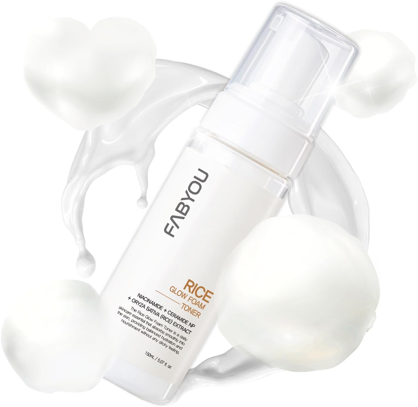Rice Glow Bubble Toner - Milky Hydrating Toner with Niacinamide & Rice Extract | 5.07 fl oz for Sensitive Skin