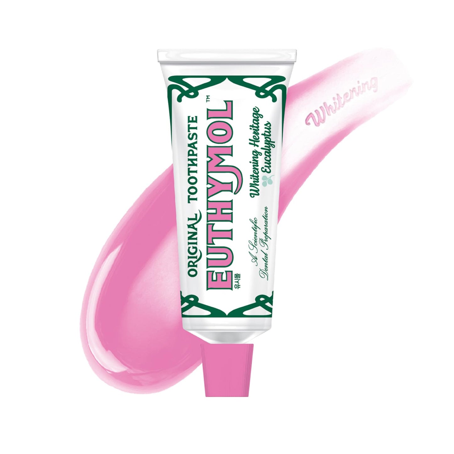 EUTHYMOL Whitening Toothpaste (3.7fl oz) - Stain Removal in 2 Weeks, Long-Lasting Freshness for Sensitive Gum & Teeth. Bad Breath, Cavity Prevention. Recyclable Aluminum Tube