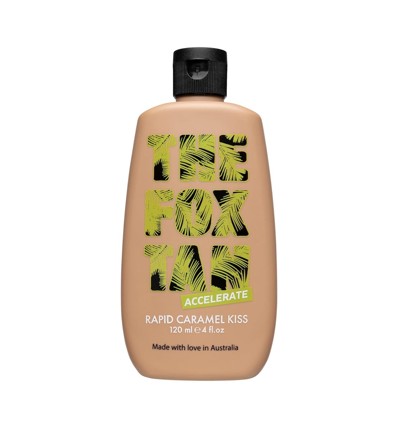 Natural Tanning Accelerator - Fox Tan Rapid Caramel Kiss | Instant Tint & Glow, Vegan, 120 mL
