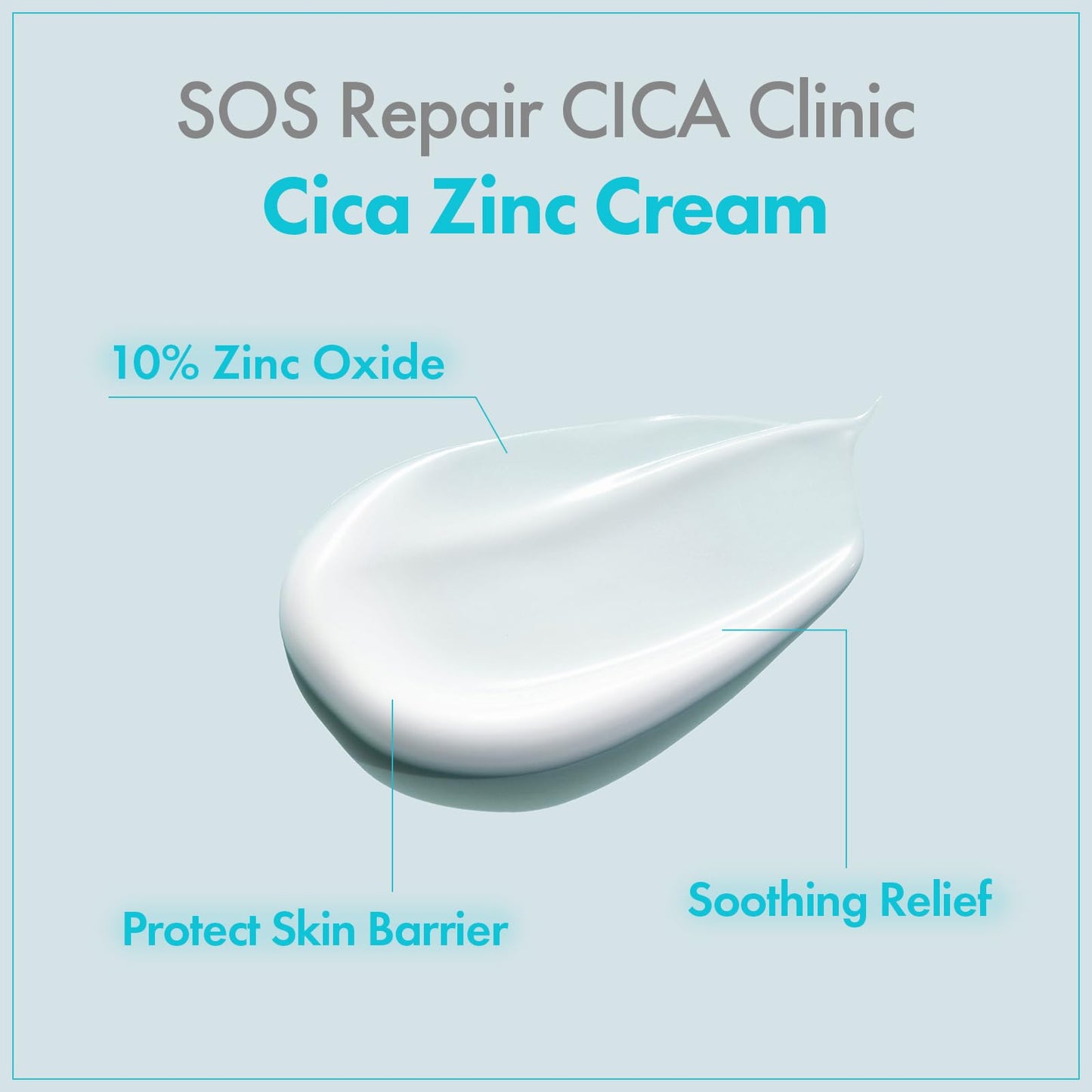 TOSOWOONG Zinc Oxide 10 Cream, 100,000ppm Zinc Oxide, Heal, Soothe Acne, Redness, Rosacea Treatment, Skin Barrier Repair, Moisture, Non-Comedogenic, Korean Skincare, 50g, 1.76 oz.