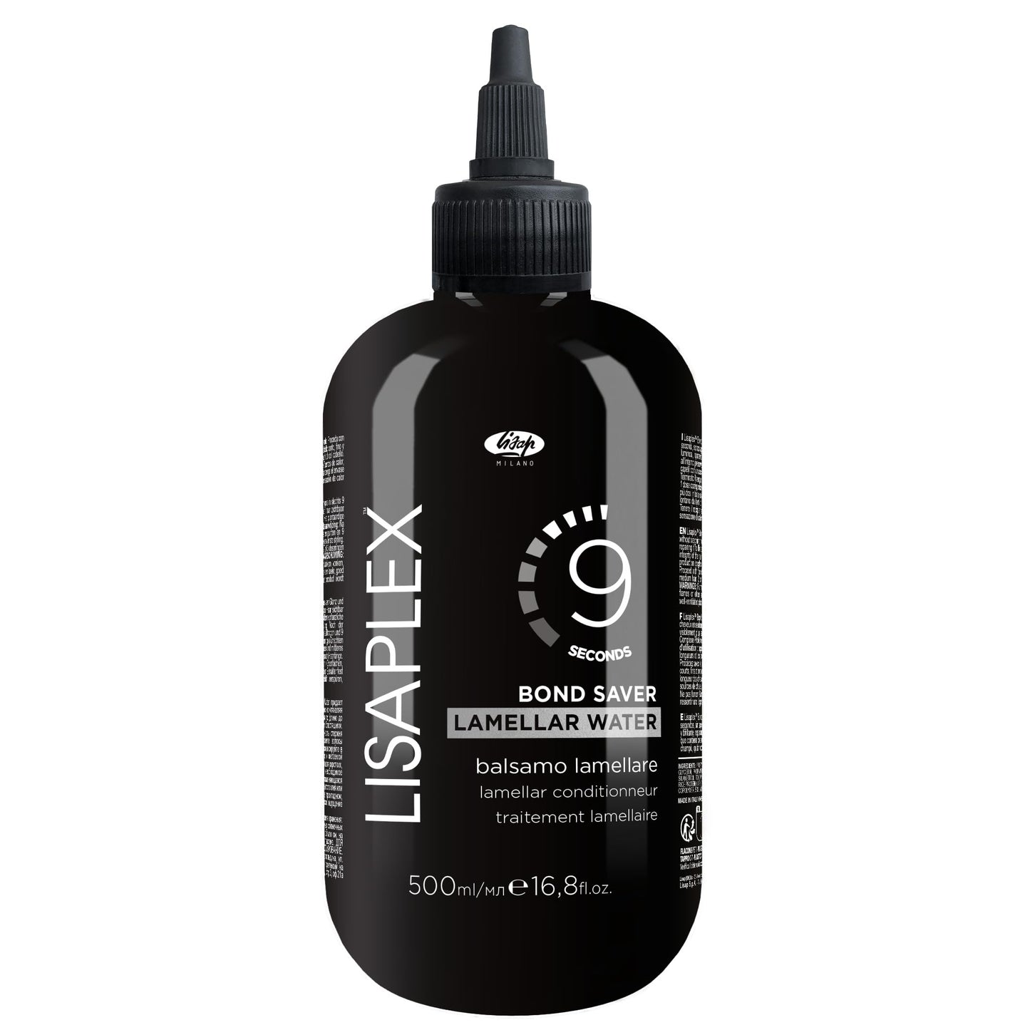 Lisap Lisaplex Bond Saver Lamellar Water for All Hair Types, 9 Sec Hair Repair, Detangling, Smooth Shine & Frizz Control, 16.8 fl oz