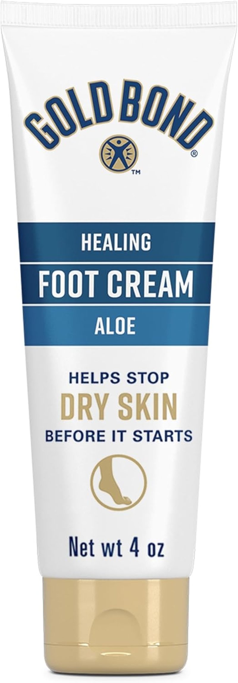 Gold Bond Healing Foot Cream - Nourishing Aloe Formula for Dry Feet | 4 oz, Softens & Revitalizes Skin