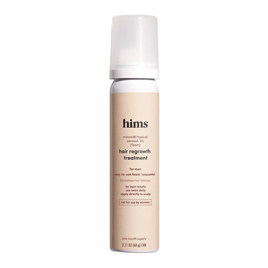 hims hair regrowth treatment minoxidil 5% topical solution foam - 2.11 oz