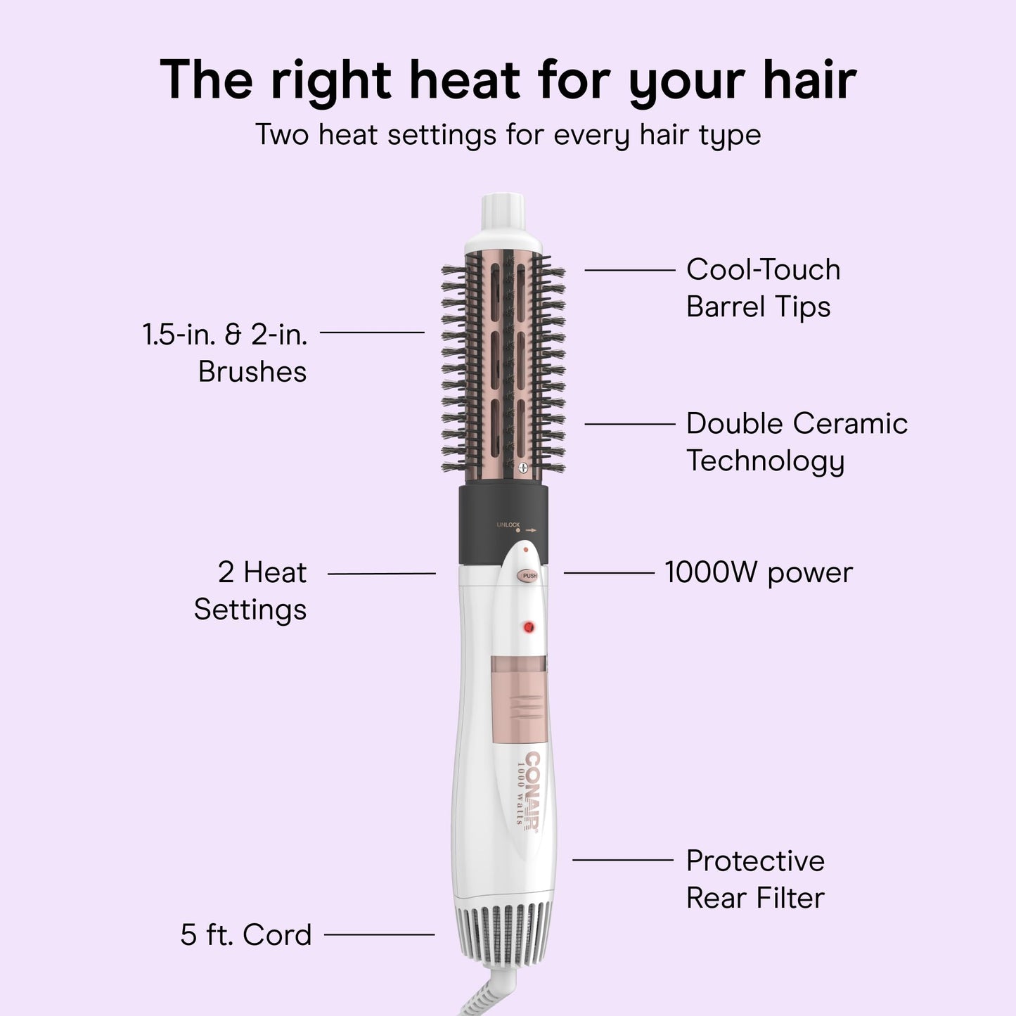 Conair Double Ceramic Hot Air Brush Set