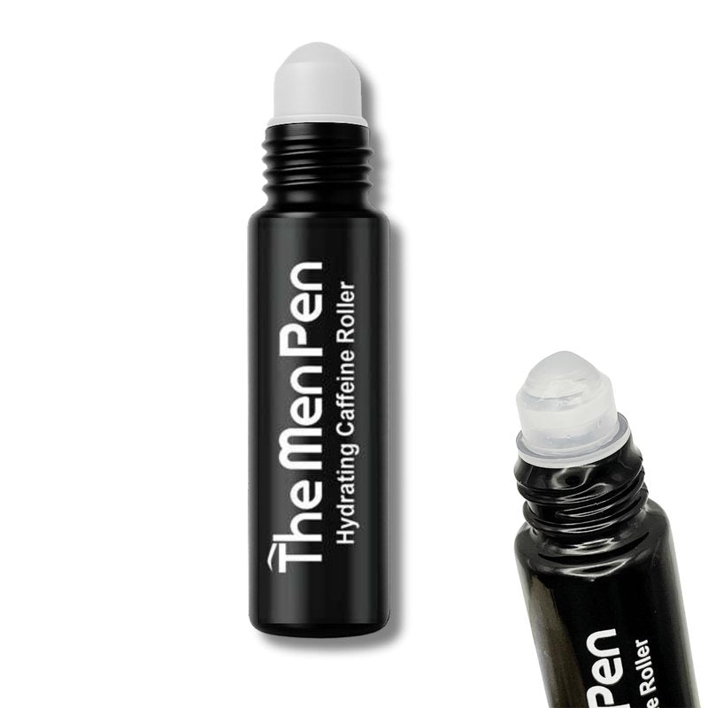 The Men Pen Complete Eyebrow + Hydrating Grooming Kit for Men | Scissors, Hydrating Caffeine Roller, Tweezers, Razors & 3 Eyebrow Filler Pens for Shaping | Trimming & Defining Brows - Black