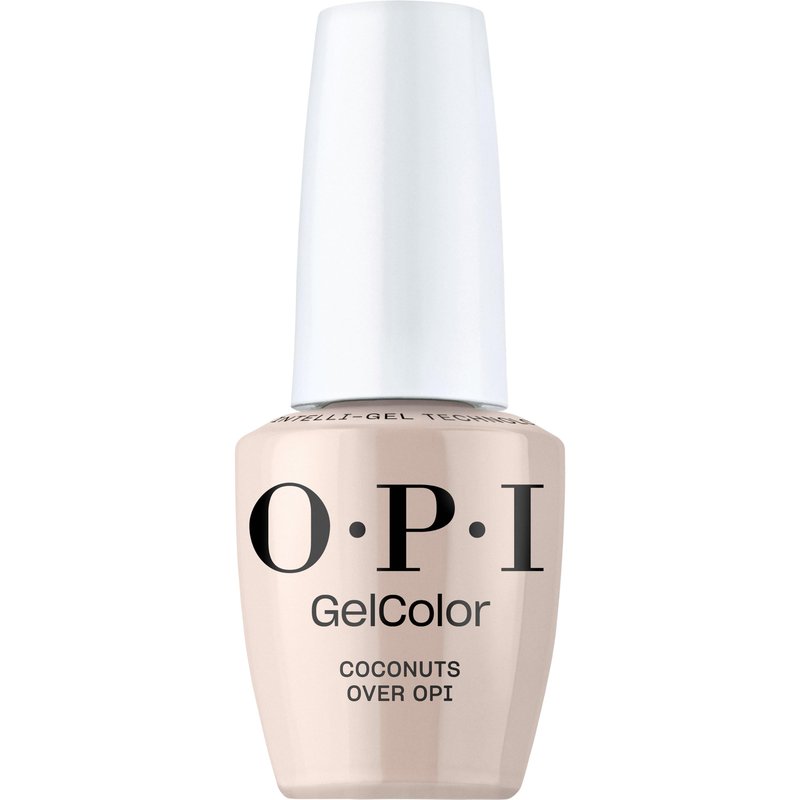 OPI GelColor Coconuts Over OPI | Opaque Neutral Sandy Nude Crème LED Cure Gel Nail Polish | Salon-Quality Shine, Long-Lasting Wear | 0.5 Fl Oz