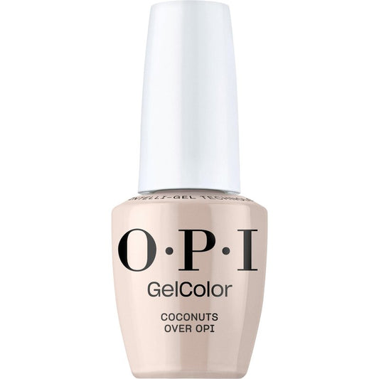 OPI GelColor Coconuts Over OPI | Opaque Neutral Sandy Nude Crème LED Cure Gel Nail Polish | Salon-Quality Shine, Long-Lasting Wear | 0.5 Fl Oz