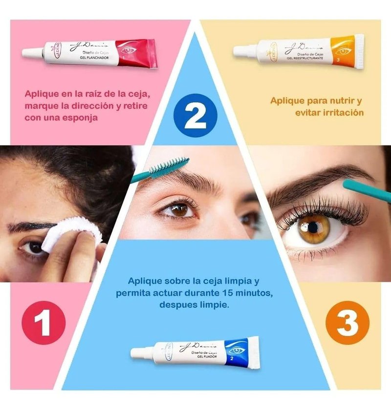 J. Denis Professional Eyebrow Lamination Kit | Laminado y Planchado de Cejas Kit Permanente