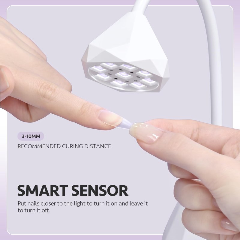 GAOY Omin-Cure Nail Lamp, Rechargeable UV Light for Gel Nails, Cordless, Salon Manicure and DIY at Home