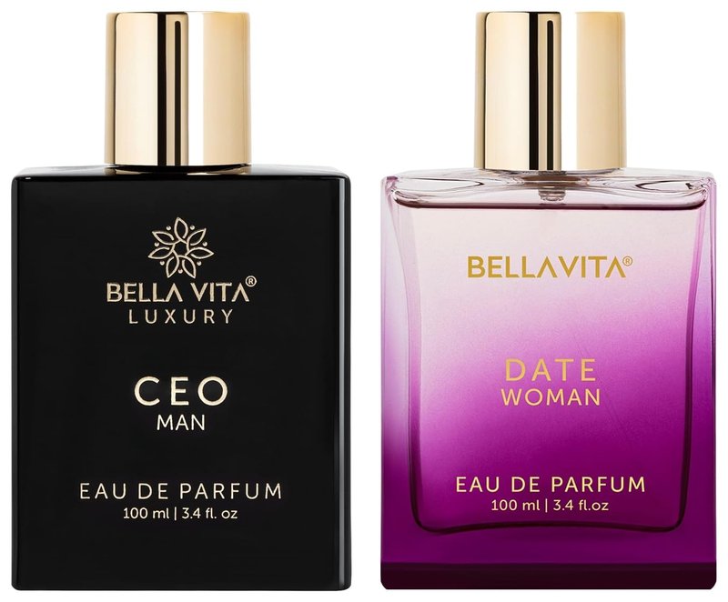 Luxury Perfume Set - 2x100ml Eau De Parfum for Men & Women | CEO Man & Date Woman | Long-Lasting Fragrance