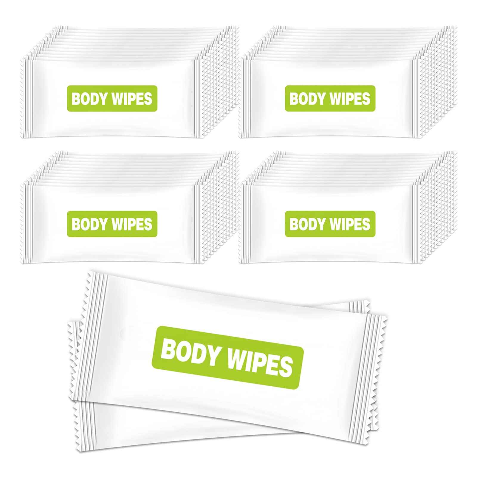 Hipruict Body Wipes Individually Wrapped, 50 Pack Large Adult Bathing Wipes, No Rinse, Aloe Vera Extract, Odor Removal, for Fitness, Travel and Camping