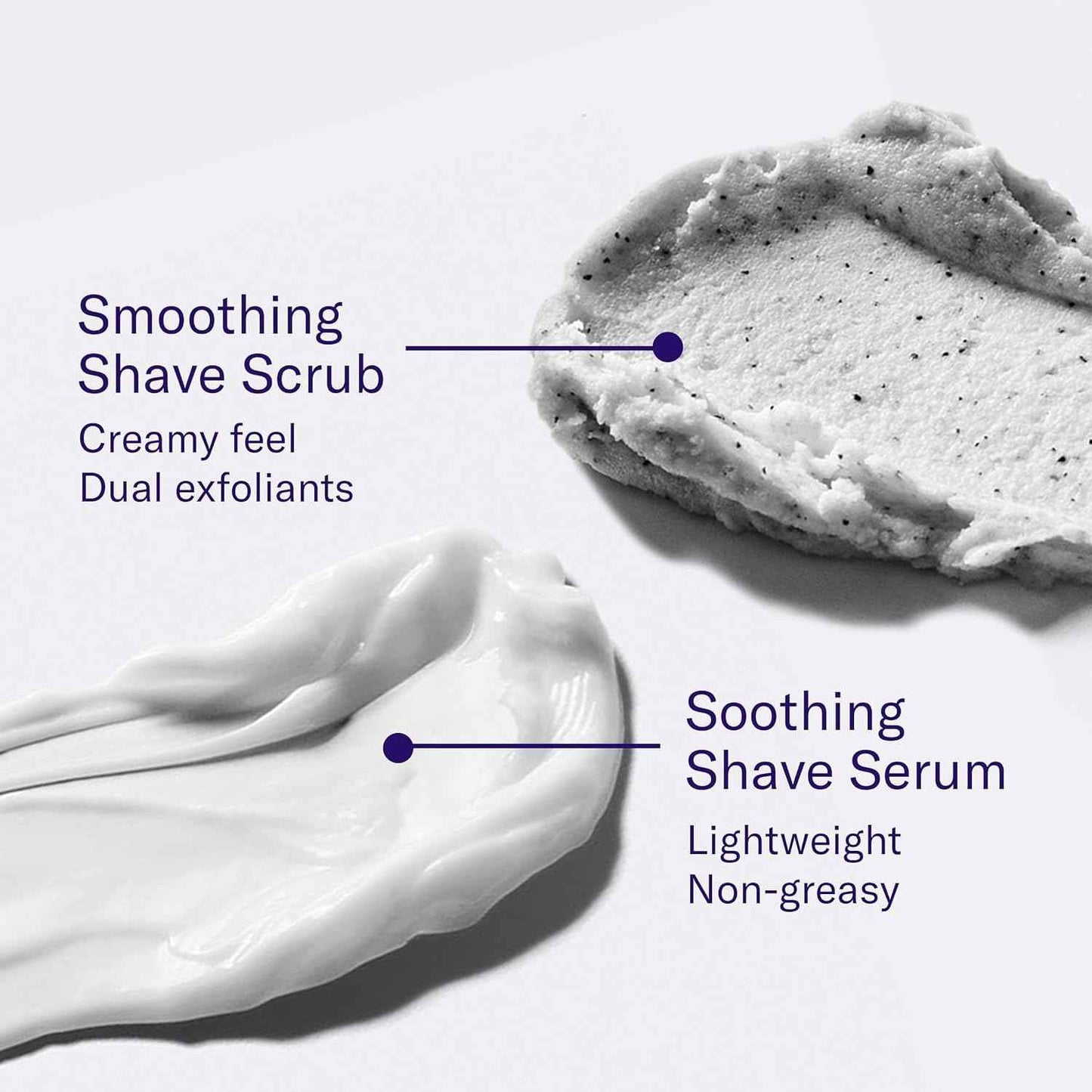 Flamingo Shaving Prep and Post Care Set for Women - Smoothing Shave Prep Scrub and Soothing Post Shaving Serum - Glow Shave Collection