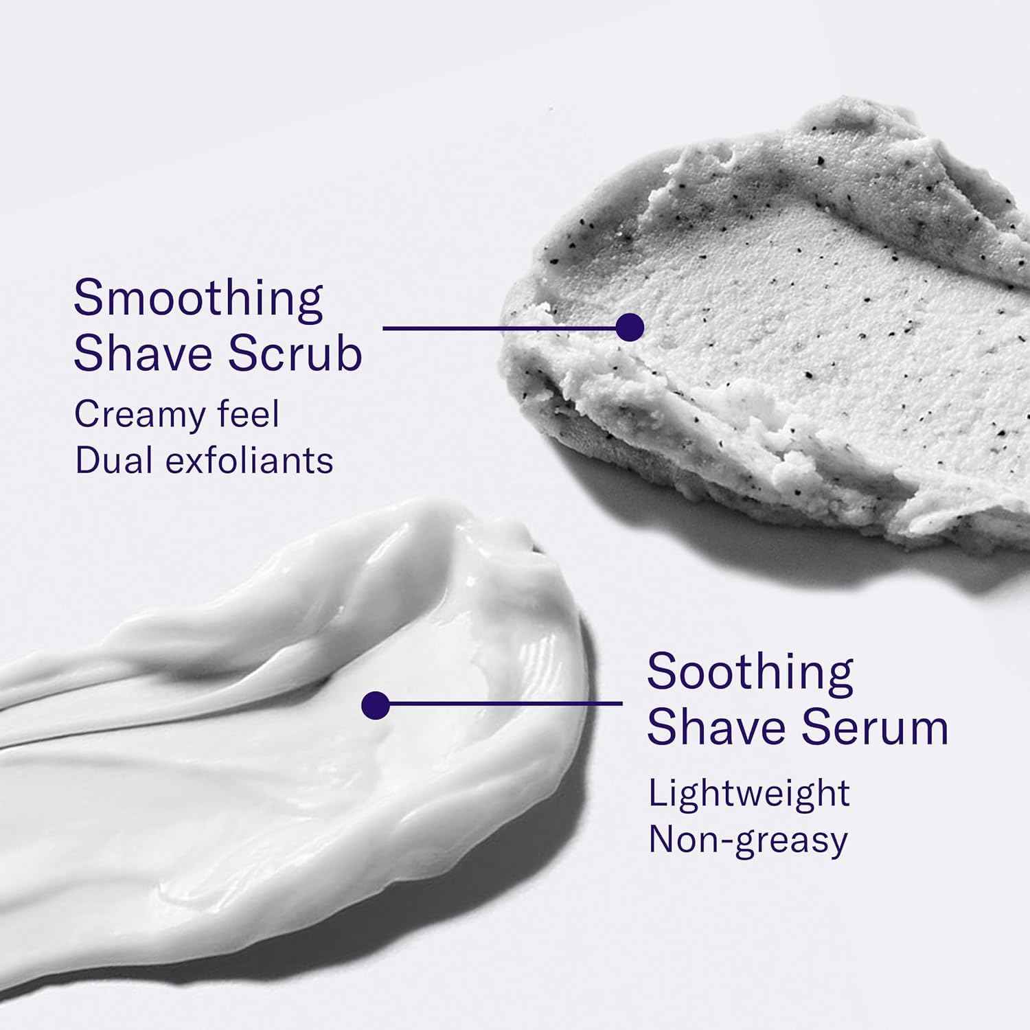 Flamingo Shaving Prep and Post Care Set for Women - Smoothing Shave Prep Scrub and Soothing Post Shaving Serum - Glow Shave Collection