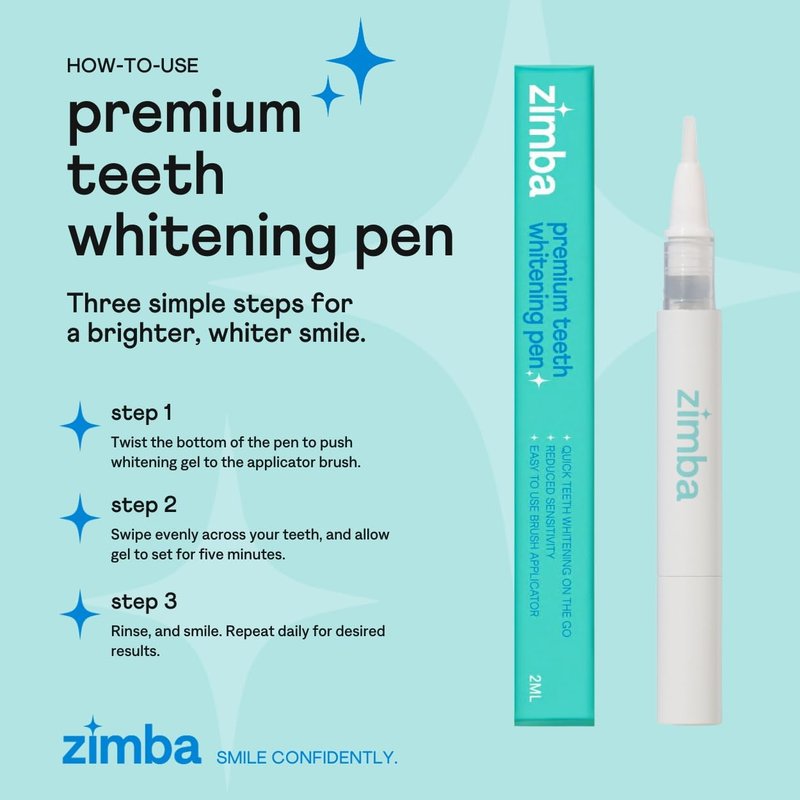 NEW Zimba Whitening On-the-go Kit | Cordless LED Accelerator Light and Whitening Pen