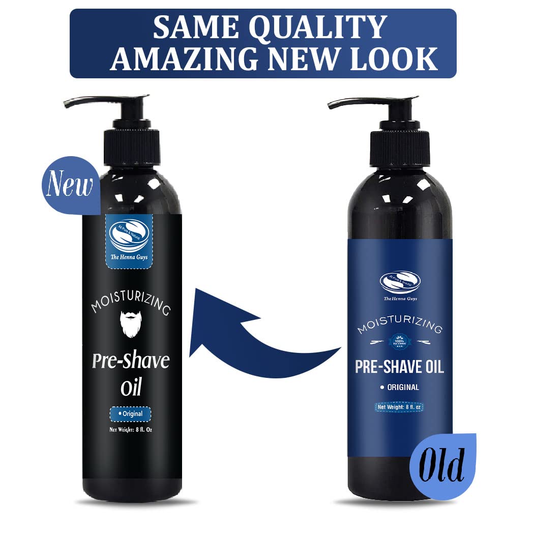 8 fl. Oz, Unscented Pre Shave Oil for Men, Excellent Shaving oil for Men, Prepares for a burns free Shave, Works with Straight or Safety Razor