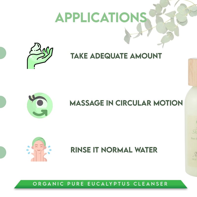 Shira Shir-Organic Pure Eucalyptus Cleanser With Hydrating, Antibacterial Quality And Treatment For Acne Prone For Normal To Oily Skin-(89 ML)