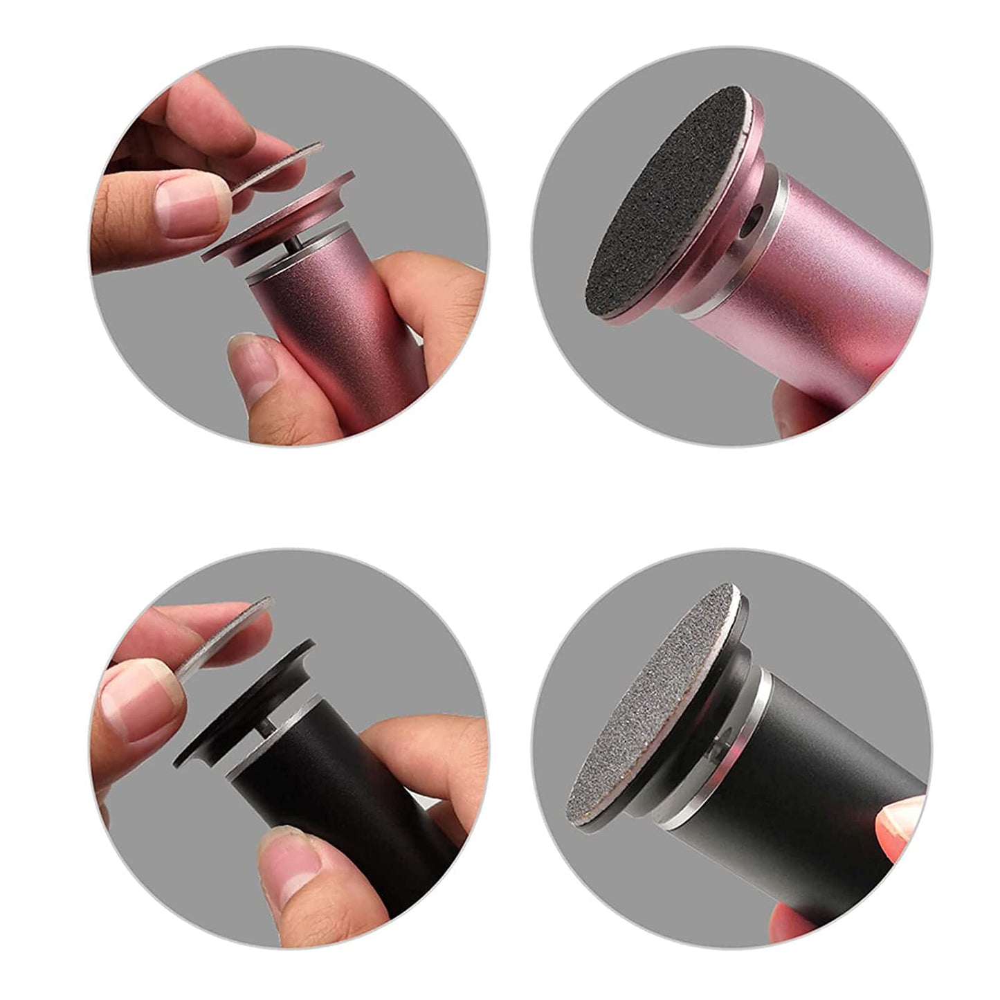 60pcs Replaceable Sandpaper Refill Discs for Electric Foot File Callus Remover Hard Dry Dead Skin Removal (Coarse 60 Grit)