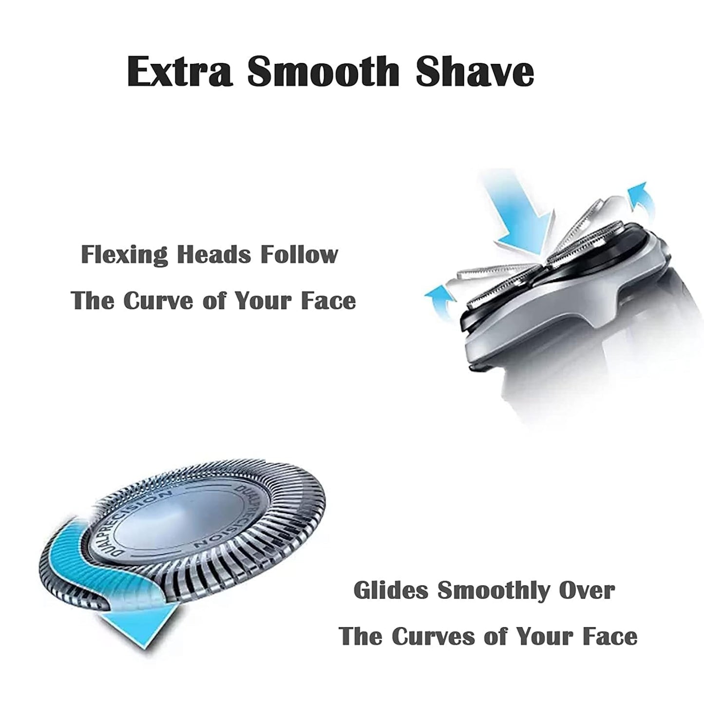 Suleto HQ8 Replacement Heads Compatible with Philip Aquatec Electric Shaver, HQ8 Heads Razor Blades New Upgraded for Aquatec Shavers HQ7100, HQ8160, AT810, PT720, PT860, 8892XL, 3-Pack & Brush