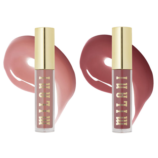 Milani Keep It Full Nourishing Lip Plumper Bundle - Rosewood & Soft Rose - Cruelty-Free Lip Gloss for Soft, Fuller-Looking Lips