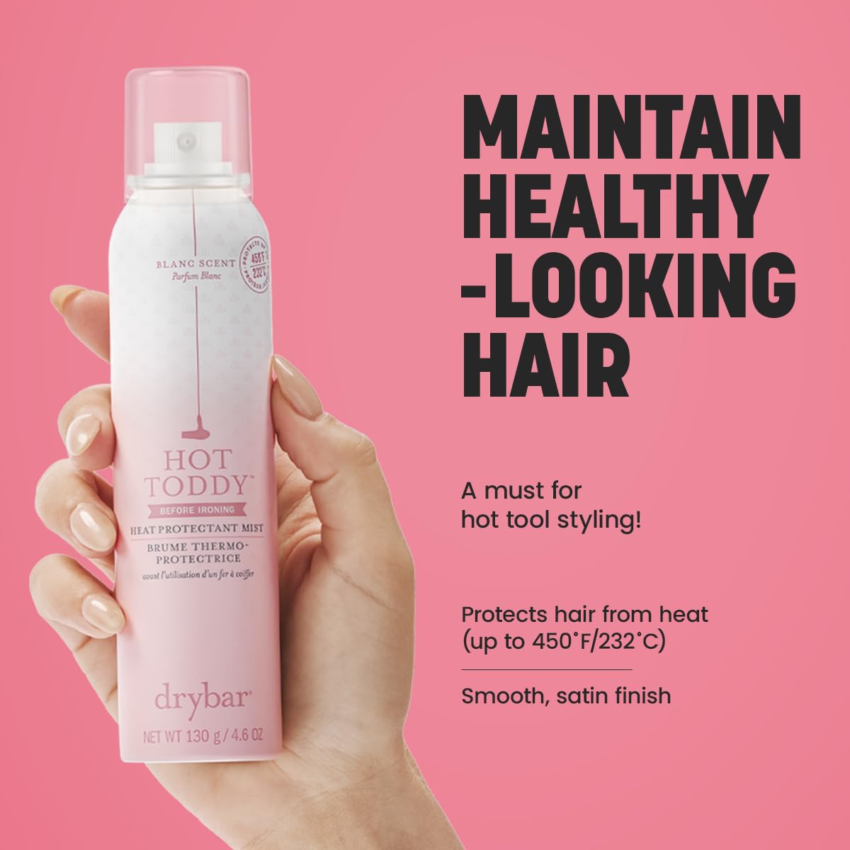 Drybar Hot Toddy Heat Protection Spray - Lightweight Formula for Hair | Protects from Styling Tools