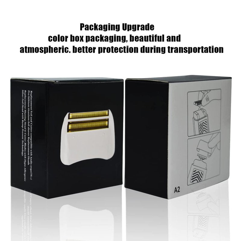 3 Packs Pro Shaver Replacement Foil and Cutters Compatible With Andis #17155 & #17150#17200 Shaver Pro Foil