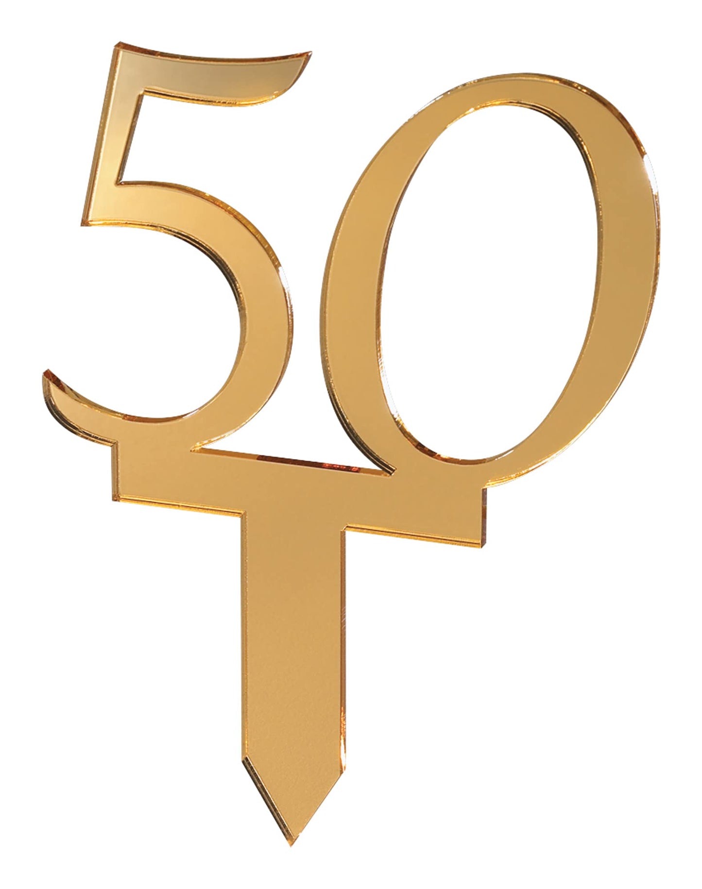 Decopac 50th Anniversary Monogram Acrylic Cake Topper