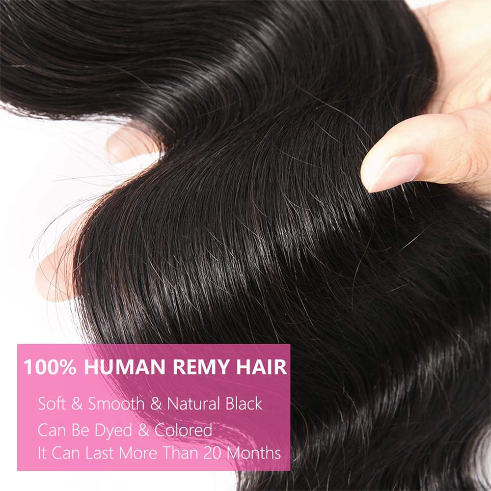 Brazilian Body Wave Bundles Human Hair 100% Unprocessed Virgin Human Hair Bundles Body Wave Natural Black Machine Double Weft Bundle 100G