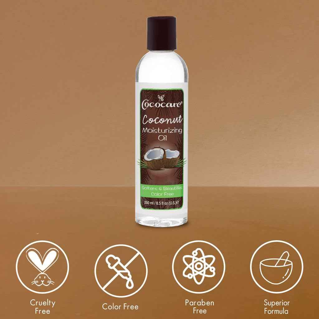 Cococare Coconut Moisturizing Oil 8.5 Fl Oz. - Formulated with Natural Coconut Oil - 2 Pack