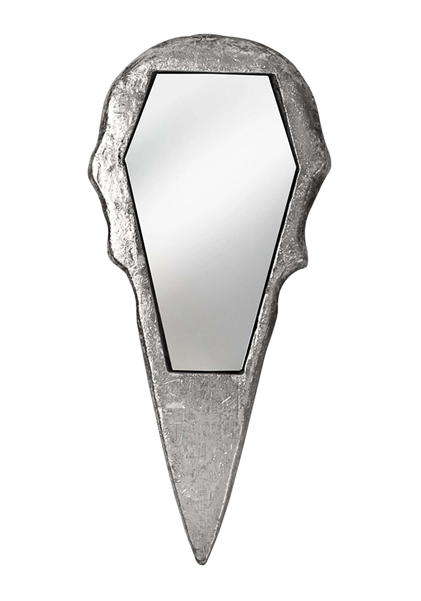 The Vault Raven Skull Handheld Makeup Mirror - Antique Silver
