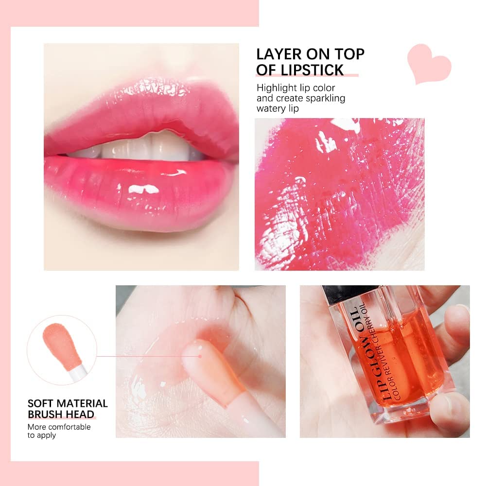 Sokgo Hydrating Lip Glow Oil, Plumping Lip Gloss, Moisturizing Lip Oil Gloss, Transparent Moisturizing Lip Balm, Natural Lip Plumper